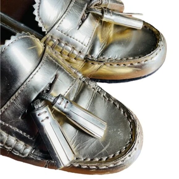 Coach Haydee Metallic Gold Loafers Size 7 - Picture 7 of 8